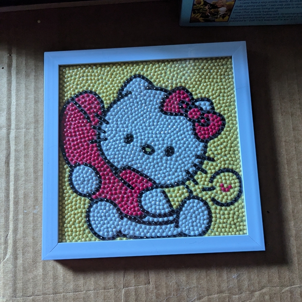 Hello Kitty Art in White Frame